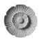 6" (Diam.) x 3/4" (Relief) - Circle Classic Style Flower Rosette - [Plaster Material] - Brockwell Incorporated 