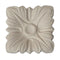 2-1/2" (W) x 2-1/2" (H) x 5/8" (Relief) - Small Square Roman Flower Rosette - [Plaster Material] - Brockwell Incorporated 