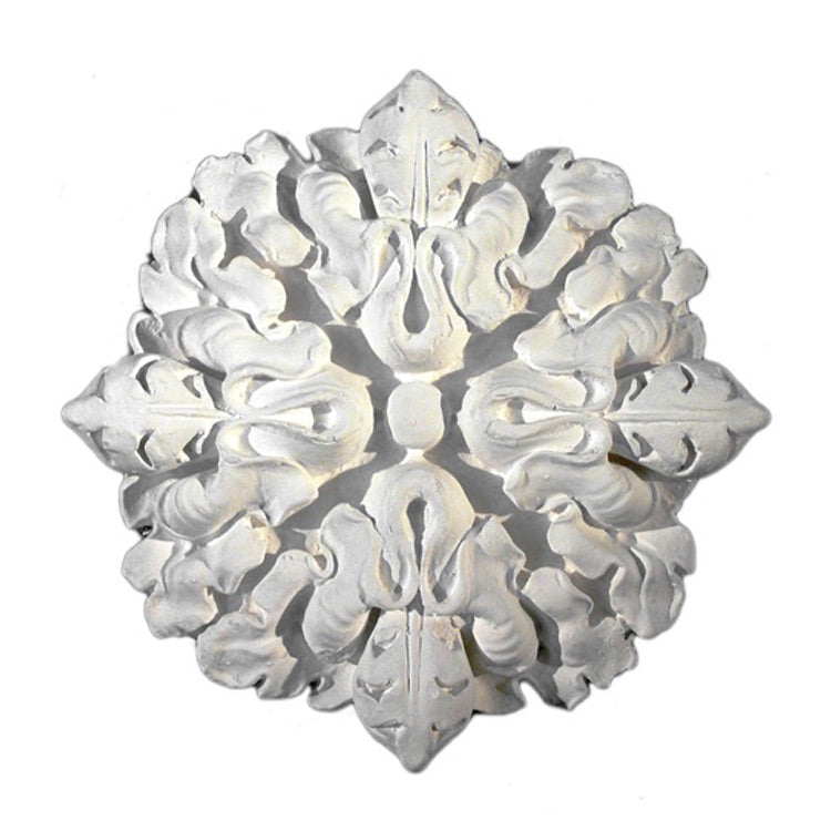8" (Diam.) x 1-1/4" (Relief) - Gothic Style Rosette Accent - [Plaster Material] - Brockwell Incorporated 