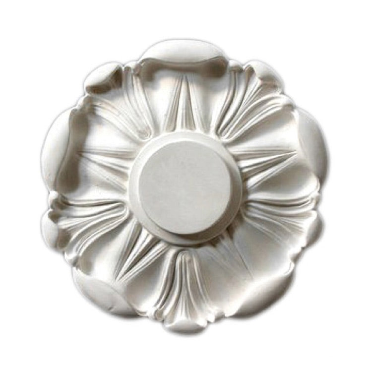 12-3/4" (Diam.) x 1-3/4" (Relief) - Roman Style Flower Rosette Accent - [Plaster Material] - Brockwell Incorporated 