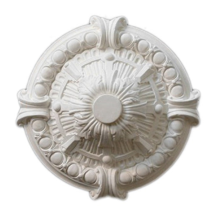 15" (Diam.) x 4" (Relief) - Elizabethan Circle Medallion - [Plaster Material] - Brockwell Incorporated 