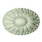 5-1/2" (W) x 4" (H) x 3/4" (Relief) - Daisy Oval Medallion - [Plaster Material] - Brockwell Incorporated 