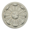 5-1/4" (Diam.) x 1/2" (Relief) - Floral Circle Rosette - [Plaster Material] - Brockwell Incorporated 