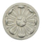 5-1/4" (Diam.) x 1/2" (Relief) - Floral Circle Rosette - [Plaster Material] - Brockwell Incorporated 