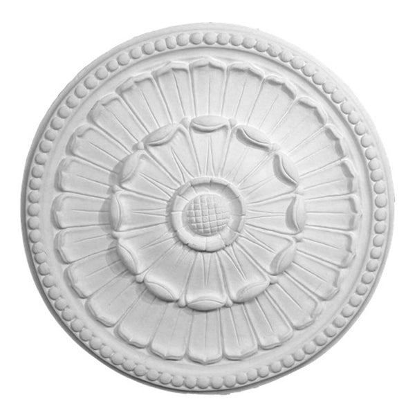 15-1/2" (Diam.) x 1" (Relief) - Classic Medallion - [Plaster Material] - Brockwell Incorporated 