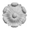 13" (Diam.) x 3-1/2" (Relief) - Floral Roman Floral Rosette Design - [Plaster Material] - Brockwell Incorporated 