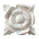 4-3/4" (W) x 4-3/4"(H) x 1-3/8" (Relief) - Renaissance Flower Rosette - [Plaster Material] - Brockwell Incorporated 