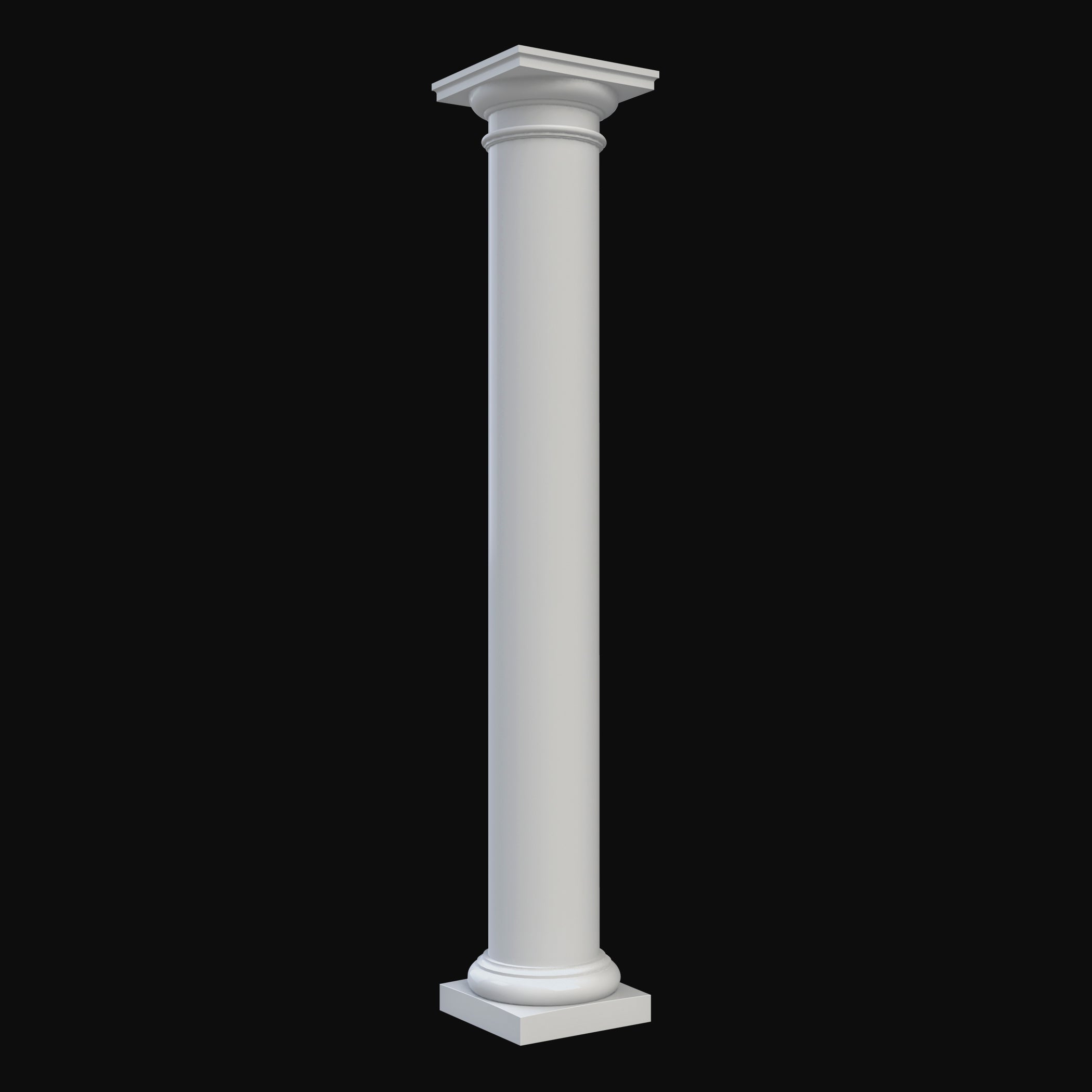 Column Design #BR104-NT - Tuscan, Plain, Round, Non-Tapered Column