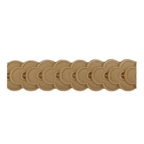 Stain-Grade 1-3/4"(H) x 1/4"(Relief) - French Coin Linear Molding Design - [Compo Material]