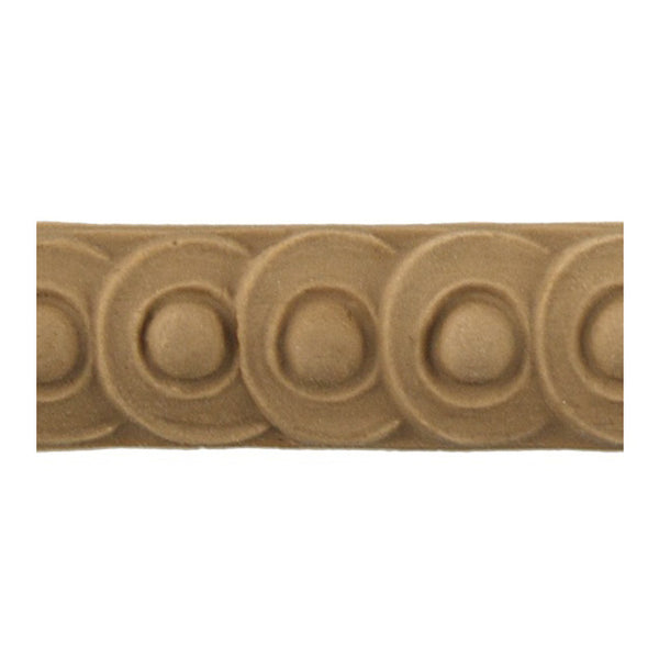 Stain-Grade 3/4"(H) x 5/16"(Relief) - French Coin Linear Molding Design - [Compo Material]