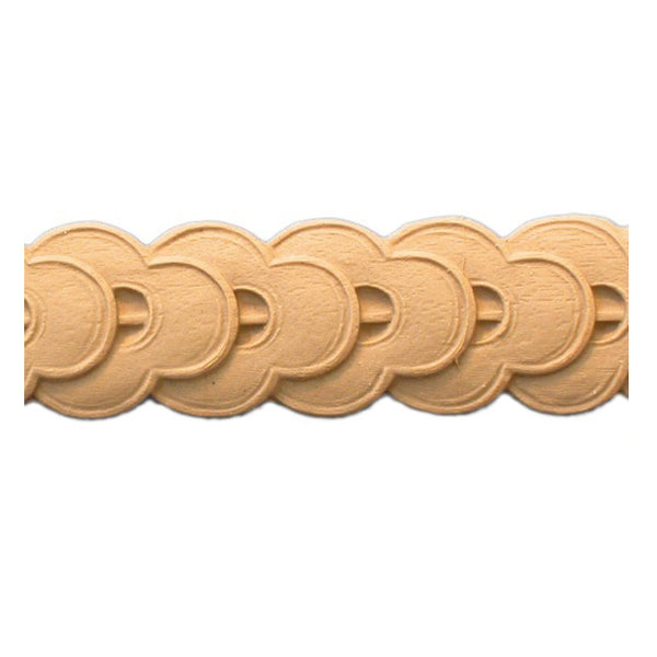 Stain-Grade 1-1/2"(H) x 1/8"(Relief) - Classic Style Coin Linear Molding Design - [Compo Material]