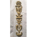 Decorative 2-3/4"(W) x 26-1/2"(H) x 1/4"(Relief) - Italian Angel & Torche Drop Applique - [Compo Material] - Brockwell Incorporated