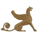 9"(W) x 6-1/4"(H) - Griffin Applique for Wood (Facing Right) - [Compo Material] - DIY Home Accents