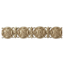 2-1/4"(H) x 7/16"(Relief) - Floral Rosette Linear Molding Design - [Compo Material]-Brockwell Incorporated