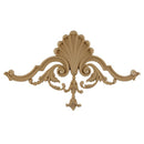 Interior Compo Resin Ornate - 4-3/4"(W) x 6-1/2"(H) - Shell w/ Drop Applique - [Compo Material]