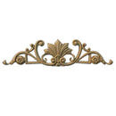 Interior Compo Resin Ornate - 2-1/4"(W) x 1-1/2"(H) - Shell w/ Floral Scrolls Applique - [Compo Material]