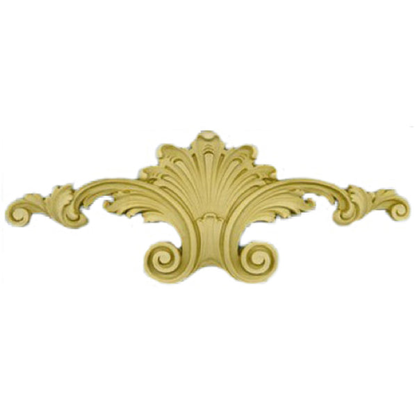 Interior Compo Resin Ornate - 6-3/4"(W) x 2-1/4"(H) - Decorative Shell Applique - [Compo Material]