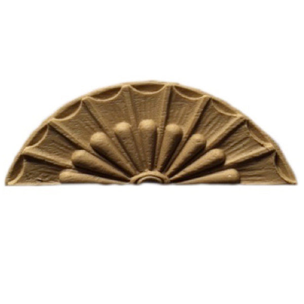 Interior Compo Resin Ornate - 3-5/8"(W) x 1-3/8"(H) - Shell Applique - [Compo Material]