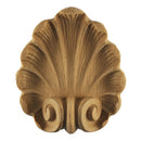 Interior Compo Resin Ornate - 4-5/8"(W) x 5-1/4"(H) x 5/8"(Relief) - Colonial Shell Applique - [Compo Material]