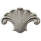 Interior Compo Resin Ornate - 1-1/2"(W) x 1-3/8"(H) - Decorative Shell Applique - [Compo Material]
