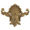 Interior Compo Resin Ornate - 8-5/8"(W) x 7-3/4"(H) x 3/4"(Relief) - Louis XV Rococo Shell Applique - [Compo Material]