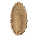 Interior Compo Resin Ornate - 2"(W) x 3-7/8"(H) x 1/4"(Relief) - Shell Applique - [Compo Material]