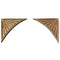 3-5/8"(W) x 3-3/8"(H) - Sunburst Spandrels (PAIR) - [Compo Material] - Brockwell Incorporated
