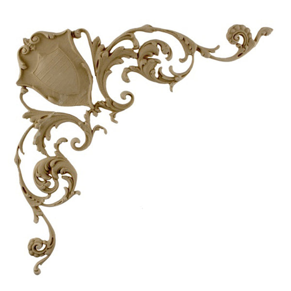 10-3/4"(W) x 10-3/4"(H) x 3/8"(Relief) - Italian Shield Spandrel - [Compo Material] - Brockwell Incorporated