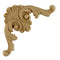 2-3/4"(W) x 2-3/4"(H) - Shell Scroll Spandrel - [Compo Material] - Brockwell Incorporated