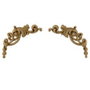 4-1/2"(W) x 4-1/2"(H) x 1/4"(Relief) - French Renaissance Spandrels (PAIR) - [Compo Material] - Brockwell Incorporated