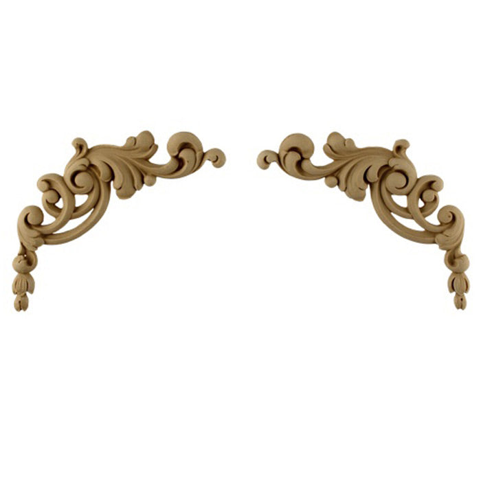 4-1/2"(W) x 4-1/2"(H) x 1/4"(Relief) - French Renaissance Spandrels (PAIR) - [Compo Material] - Brockwell Incorporated