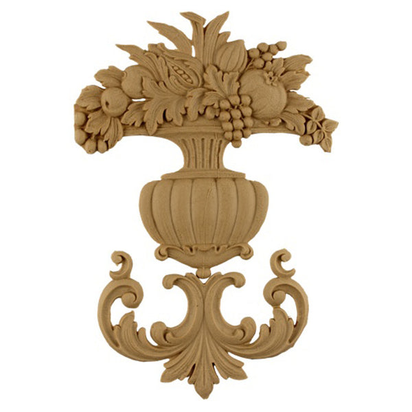 6"(W) x 8-1/4"(H) - Decorative Fruit Basket Accent - [Compo Material] - Brockwell Incorporated