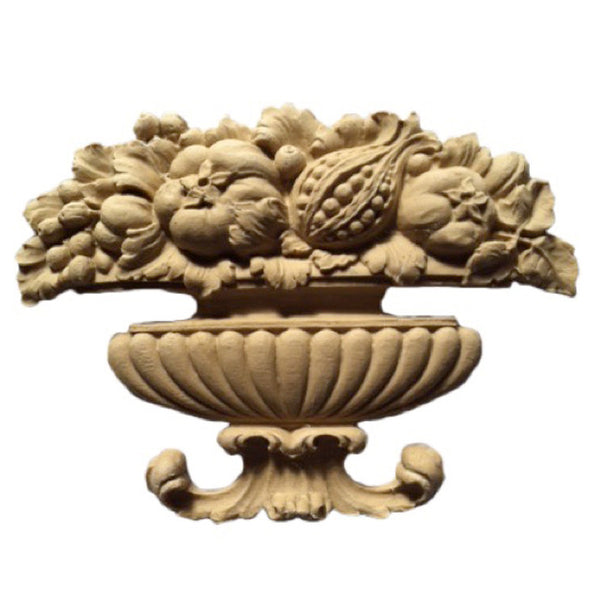 4-3/8"(W) x 3-3/8"(H) - Cornucopia Basket Accent - [Compo Material] - Brockwell Incorporated