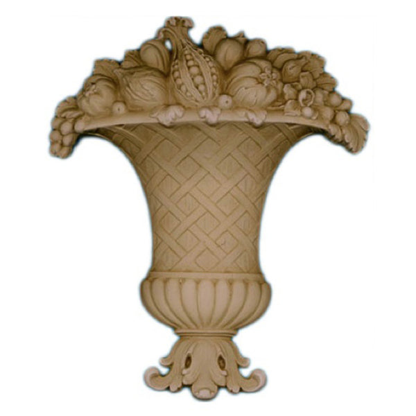 6-1/2"(W) x 7-3/4"(H) - Fruit Basket Accent - [Compo Material] - Brockwell Incorporated