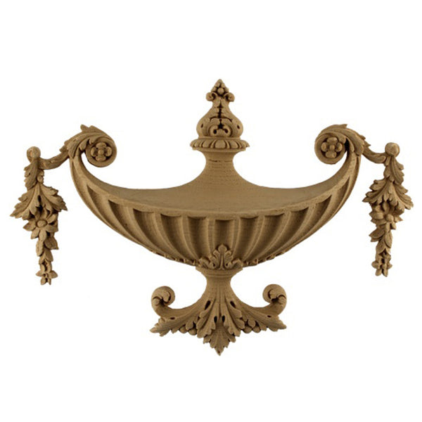 12-3/8"(W) x 8-1/8"(H) x 1-3/8"(Relief) - Colonial Basket Accent - [Compo Material] - Brockwell Incorporated