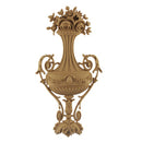 6"(W) x 12-1/4"(H) x 7/8"(Relief) - Louis XVI Basket Accent - [Compo Material] - Brockwell Incorporated