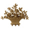 11-3/4"(W) x 9-1/4"(H) x 7/8"(Relief) - Louis XVI Basket Accent - [Compo Material] - Brockwell Incorporated