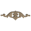 6"(W) x 2"(H) - Horizontal Cartouche Applique for Wood - [Compo Material] - Brockwell Incorporated