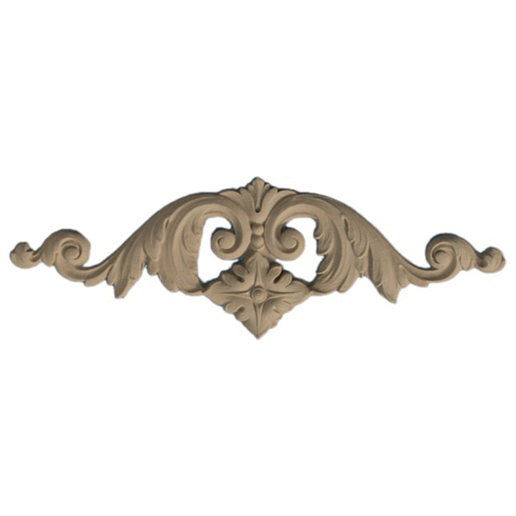 10"(W) x 3-1/4"(H) - Horizontal Cartouche Applique for Wood - [Compo Material] - Brockwell Incorporated