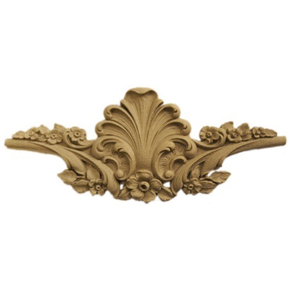 6-3/4"(W) x 2-3/4"(H) - Cartouche Wall Applique - [Compo Material] - Brockwell Incorporated