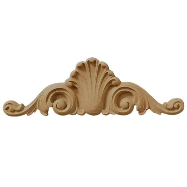 3-1/2"(W) x 1-3/8"(H) - Cartouche Applique for Woodwork  - [Compo Material] - Brockwell Incorporated