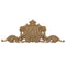 17-3/4"(W) x 6-1/2"(H) - Ornate Shield Cartouche Accent - [Compo Material] - Brockwell Incorporated