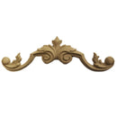 12-1/2"(W) x 3"(H) - Classic Leaf Cartouche Accent - [Compo Material] - Brockwell Incorporated