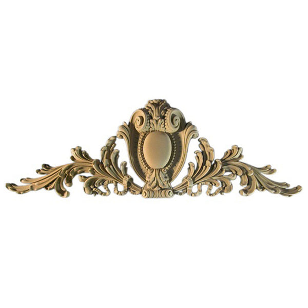 46-1/2"(W) x 15-1/2"(H) x 2-1/2"(Relief) - Louis XIV Cartouche Accent - [Compo Material] - Brockwell Incorporated
