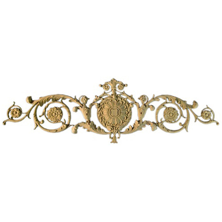 48-1/2"(W) x 15"(H) x 1/2"(Relief) - Renaissance Cartouche Accent - [Compo Material] - Brockwell Incorporated