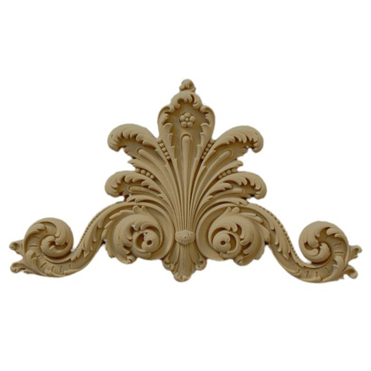 17"(W) x 10"(H) x 1-1/4"(Relief) - Louis XV Rococo Cartouche Accent - [Compo Material] - Brockwell Incorporated