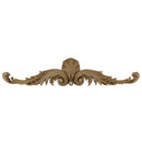 19"(W) x 4"(H) x 1"(Relief) - Louis XV Center Cartouche - [Compo Material] - Brockwell Incorporated