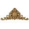 14"(W) x 6-1/4"(H) x 3/8"(Relief) - French Renaissance Cartouche Accent - [Compo Material] - Brockwell Incorporated