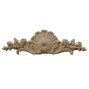 12"(W) x 3-1/2"(H) x 3/8"(Relief) - Shell Cartouche Accent - [Compo Material] - Brockwell Incorporated