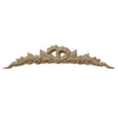 10-1/2"(W) x 2-1/4"(H) - Rose Cartouche Applique for Wood - [Compo Material] - Brockwell Incorporated
